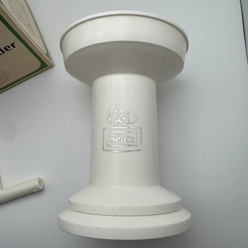 Vtg Sears Baby Fresh Food Mash Grinder Mill Portable Healthy Infant + Manual NEW